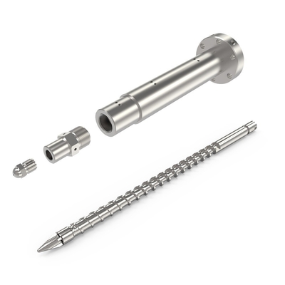 Single Rubber Bimetallic Screw Barrel 2.0-3.0mm For Rubber Extrusion Machine