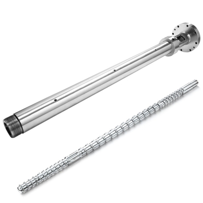 Ra0.4 2.0mm Bimetallic Extruder Screw Barrel With Mixer Degas Granulator
